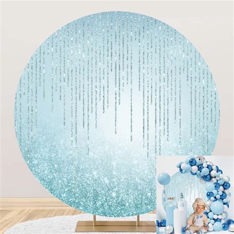 Amazon OERJU 7 2x7 2ft Mint Green Glitter Round Backdrop