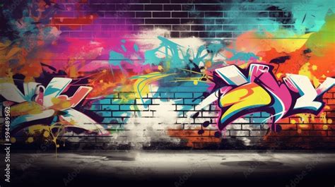 Graffiti Wall Art Street Art Background Colorful Graffiti On Urban