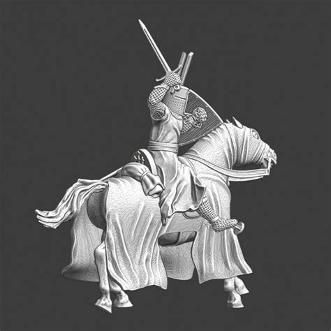 3d Printable Medieval Mounted Livonian Knight By Northern Crusades