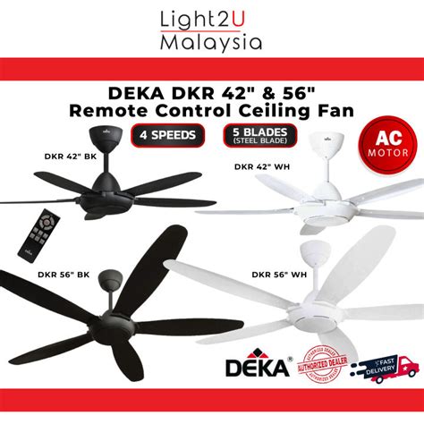 DEKA DKR 42 56 Remote Control Ceiling Fan 5 Blade AC Motor 4