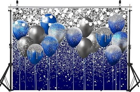 Amazon WOLADA 8x6FT Royal Blue Backdrop Happy Birthday Party