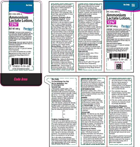 Ammonium Lactate Package Insert Prescribing Information Drugs