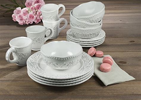 American Atelier Round Dinnerware Sets White Kitchen Plates Bowls