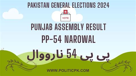 PP 54 Narowal Final Result 2024 Winner Candidate Political Current