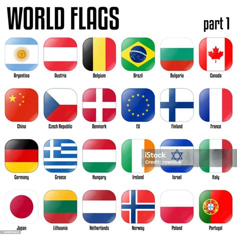 bendera dunia bagian  ilustrasi stok  gambar  bendera