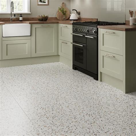 Oake And Gray Light Terrazzo Xl Luxury Rigid Vinyl Flooring With