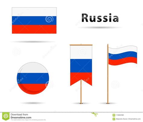 Russia Flags Stock Vector Illustration Of Shapes Vector 116662385