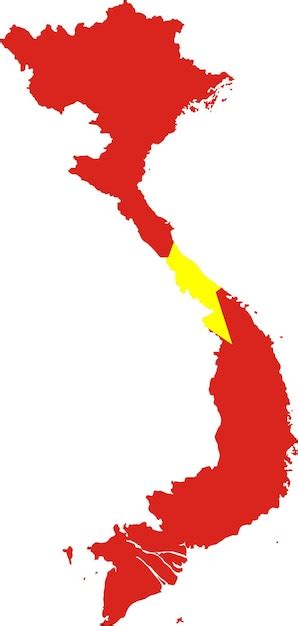 Mapa De Vietnam Con Cartograf A Asi Tica De Bandera Vector Premium