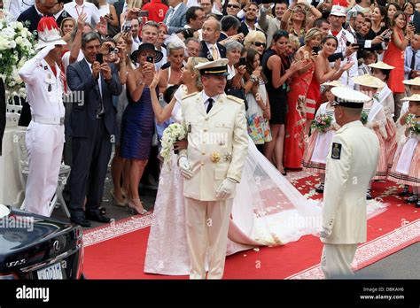 Prince Albert II of Monaco and Charlene Wittstock Religious ceremony of ...