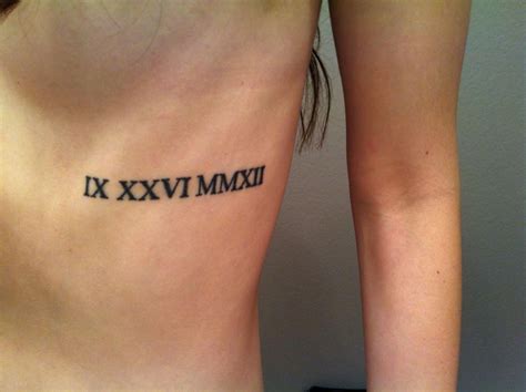 Roman Numerals Tattoo Rib Tattoo Feminine Tattoo Mine