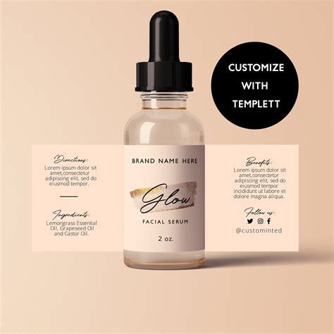 Cosmetic Label Design Template Free Download