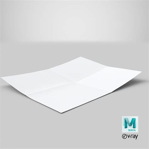 Single Paper Sheet 03 3D Model $19 - .max .obj .c4d .gltf .ma .upk ...