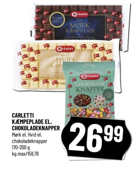 Carletti chokoladeknapper små multifarvede tilbud hos Løvbjerg