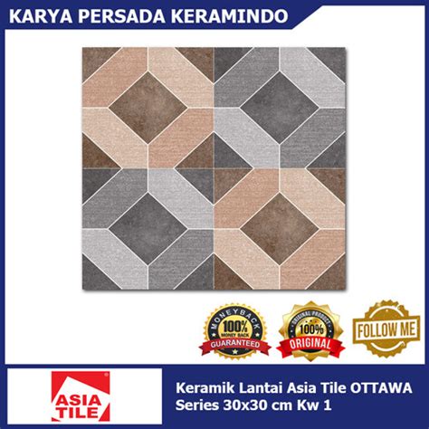 Jual Keramik Lantai Asia Tile Ottawa Series X Cm Kw Brown Kab