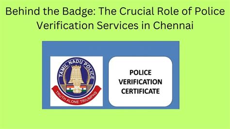 Chennai Police Verification Ensuring Safety And Trust