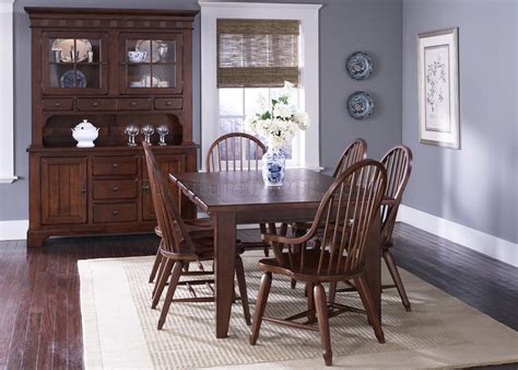 Rustic Cherry Finish Formal Dining Room Table Woptions