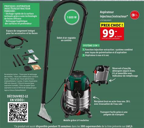 Promo Parkside Aspirateur Injecteur Extracteur Chez Lidl