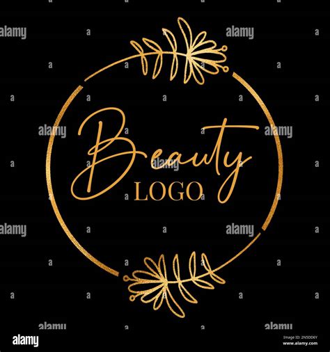 Elegant Black And Gold Logo For Hair Or Beauty Salon Stock Vector Image