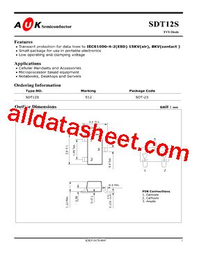 SDT12S Datasheet PDF KODENSHI AUK CORP