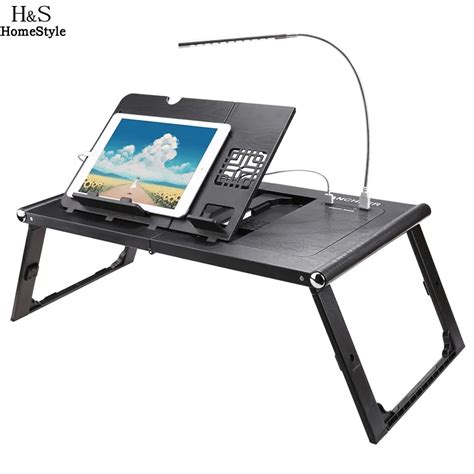 Homdox Laptop Stand Folding Portable Adjustable Laptop Table Prooffice