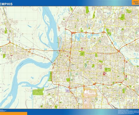 memphis wall map | Vector World Maps