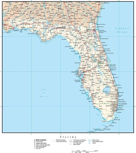 Florida Map With Counties