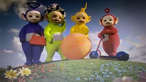 The Teletubbies Run To The Magic Windmill With Tuff Puppy Title