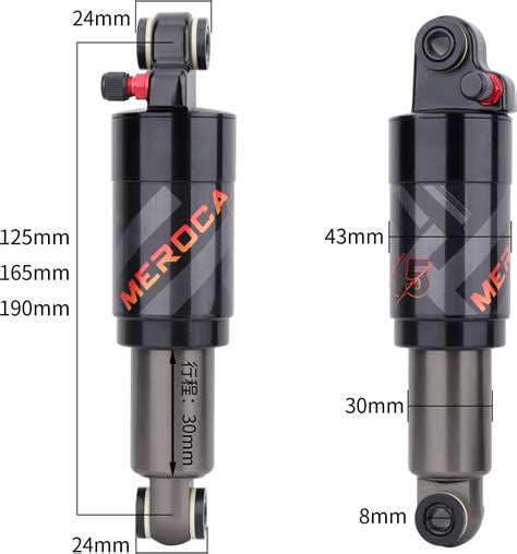 MEROCA Air Pressure Rear Shock Absorber For Mountain Bike Folding Bike