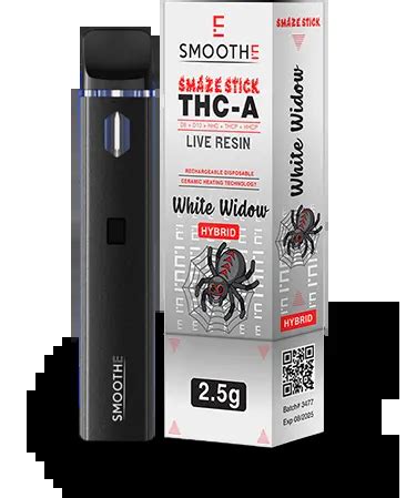 Smoothe Hemp And CBD Smoothe White Widow THC A Blend Disposable Vape