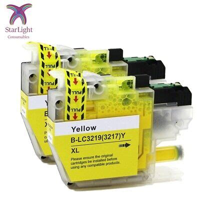 2 Yellow Ink Cartridge LC3219XL LC3217XL For Brother MFC J5330DW