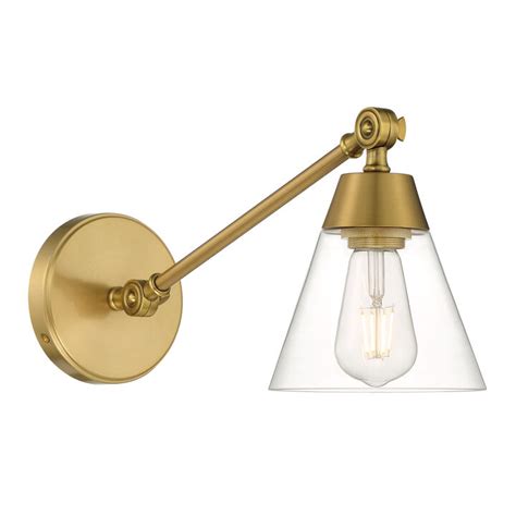 Owen Adjustable One Arm Wall Light Satin Brass Adjustable Wall Light