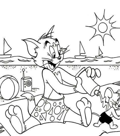 Printable Tom And Jerry Coloring Pages