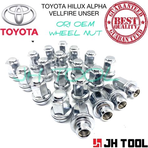 TOYOTA WHEEL NUT CHROME WITH WASHER HILUX FORTUNER Unser Camry Vellfire