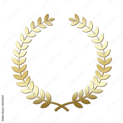 Golden Olive Branch Wreath Stock Illustration Adobe Stock