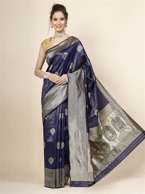 Buy Kalini Ethnic Motifs Woven Design Pure Silk Banarasi Zari Saree Sarees For Women 27903216