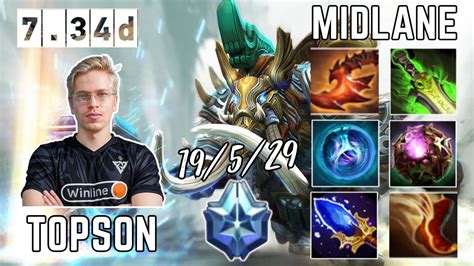 Base Race Topson Magnus Midlane Gameplay Dota Pro Player