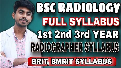 Bsc Radiology Syllabus Bsc Radiology Full Syllabus Brit Syllabus