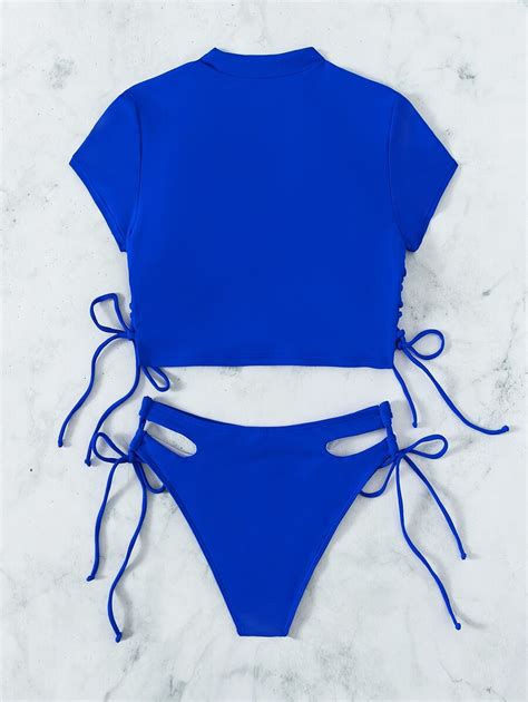 Cut Out Tie Side Bikini Swimsuit Shein Usa