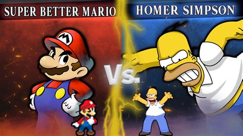 Mugen Ai Battle Super Better Mario Update Vs Homer Simpson Youtube