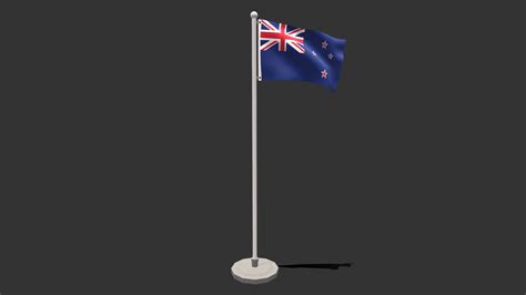 Low Poly Seamless Animated New Zealand Flag Buy Royalty Free 3d Model By Chroma3d Vendol21