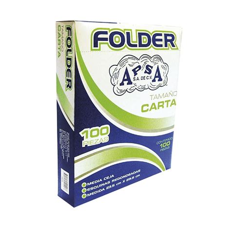 Folder Apsa Tama O Carta Pzas Bodega Aurrera En L Nea