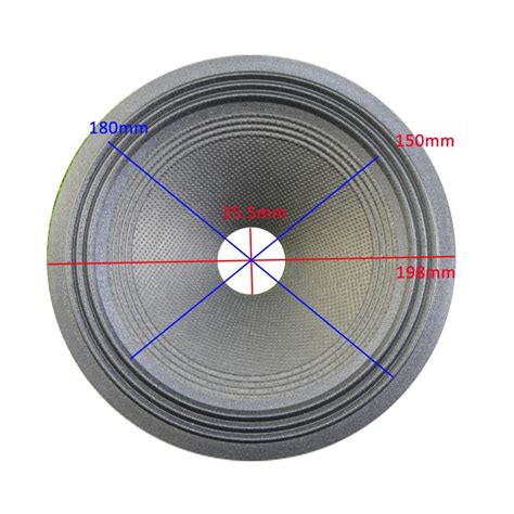 8 Inch Loudspeaker Paper Cone 198mm 180mm 150mm 35 5mm 50mm Height With Cloth Edge Speaker