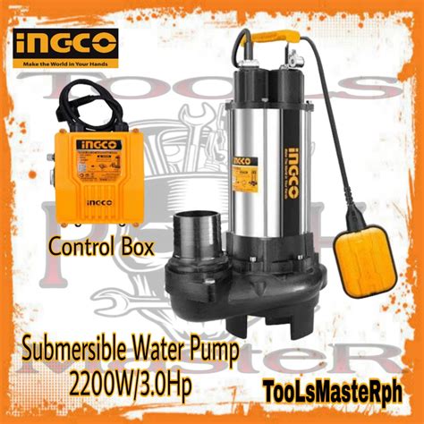 INGCO 2200W 3 0HP Submersible Water Pump SPDB22008 5 With Control Box