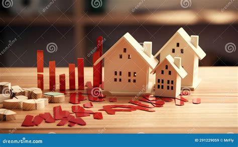 Crisis Stock Marked Crashing Housing Market Going Down Red Charths