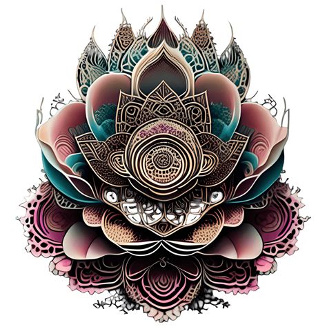 Layered Mandala Buddhist Lotus Graphic · Creative Fabrica