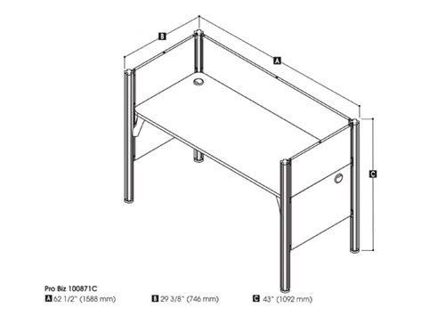 Pro Biz W Single Office Cubicle With Low Privacy Panels Bestar