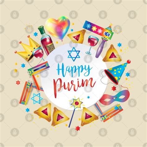 Happy Purim Kids Party Ts Decoration Jewish Holiday Traditional