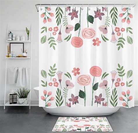 Refresh Your Bathroom With Botanical Bliss Green Leaf And Pink Floral