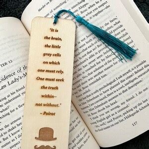 Agatha Christie Inspired Bookmarks Laser Engraved - Etsy