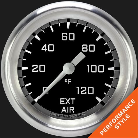 Classic Instruments Store Autocross Gray Outside Air Temp Gauge